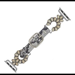 Interchangeable faux leather snakeskin Apple watch